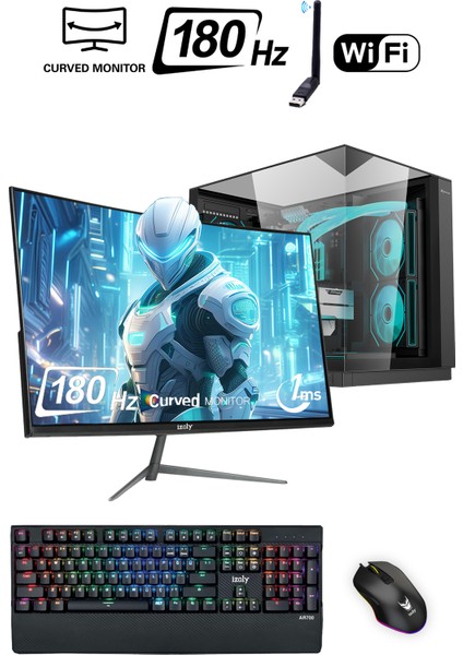 Eomer x İ5-12400F 32GB 512GB M.2 Nvme Msı Rtx 3060 2x 12GB 24" 165Hz Oyuncu Masaüstü Bilgisayarı
