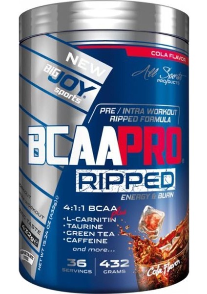 Bcaapro Ripped Bcaa L-Carnitine Taurine Caffeine Cola Aroma 432g fırsatları