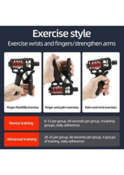 5-165KG Sayaçlı Ayarlanabilir Profesyonel El & Bilek Güçlendirici Kol ve Kavrama Egzersiz Aleti fırsatları