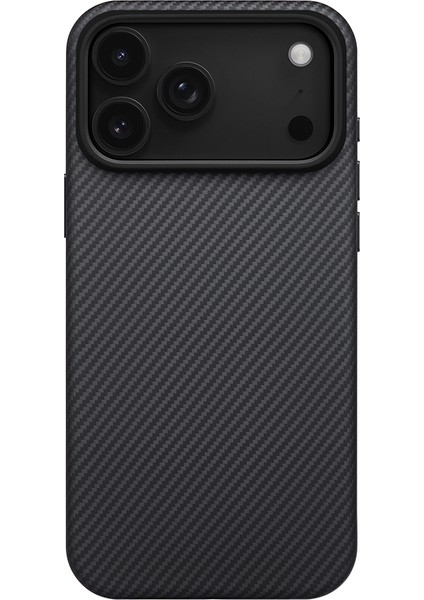 iPhone 17 Pro Uyumlu Kılıf M-Safe Şarjlı Aramid Fiber Pitaka Military-Grade Classic Seri Kapak Siyah