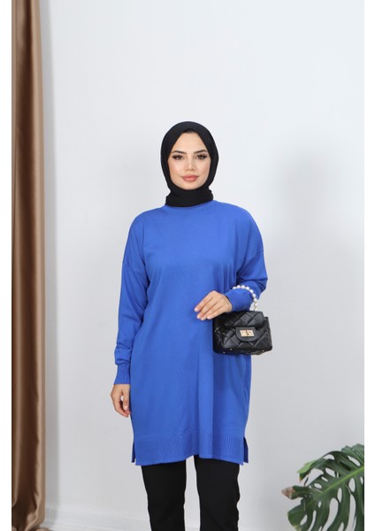 Yırtmaçlı Merserize Tunik modelleri