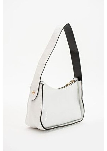 Kadın Kroko Desenli Baget Çanta