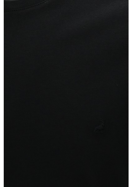 Bisiklet Yaka Regular Fit Nakışlı Pamuklu Tişört