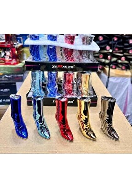 Sıradışı Topuklu Çizme Görünümlü Kadınlara Özel Doldurulabilir Çakmak