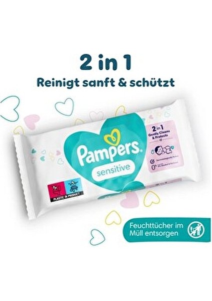 Sensitive Islak Havlu Mendil Hassas Ciltler İçin Kokusuz 6'lı Set 312 Yaprak indirimleri