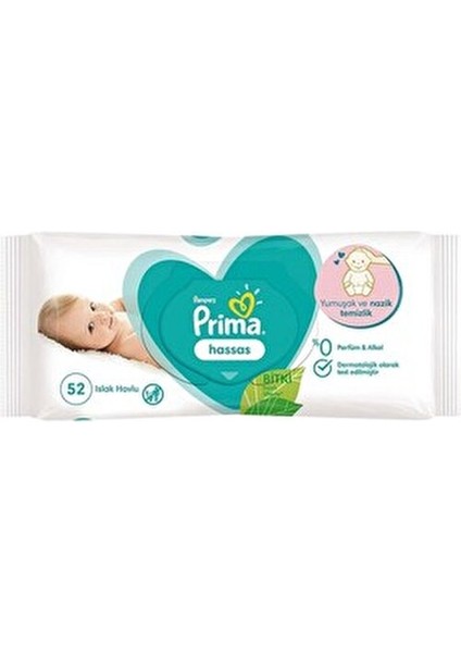 Sensitive Islak Havlu Mendil Hassas Ciltler İçin Kokusuz 6'lı Set 312 Yaprak