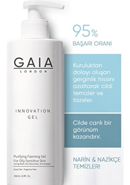 Kuru ve Yağlı Ciltler Için Yüz Temizleme Jeli ( Innovatıon Gel) 250 ml fırsatları