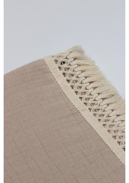 Bistyle Organik Müslin 80X90 Fistolu Battaniye 70112 Bej modelleri