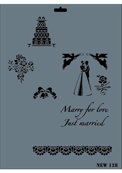 Rich New Seri N-128 Stencil 35X25 cm