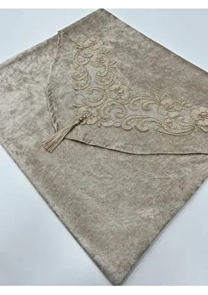 Lüks Kadife Püsküllü Güpürlü Işlemeli Çeyizlik Zarf Bohça Klasik