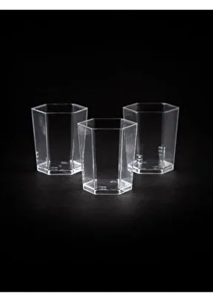 Plastik Altıgen Kap 50CC - 50 Adet (1 Paket)