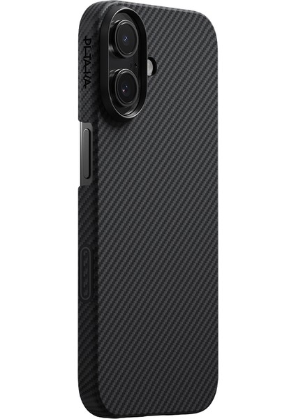 iPhone 17 Uyumlu Kılıf M-Safe Şarjlı 1500D Aramid Fiber Ultra-Slim Classic Seri Kapak Siyah - Gri