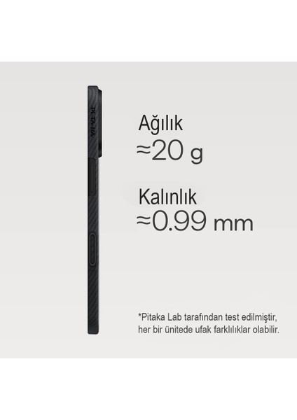 iPhone 17 Uyumlu Kılıf M-Safe Şarjlı 1500D Aramid Fiber Ultra-Slim Classic Seri Kapak Siyah - Gri fırsatları