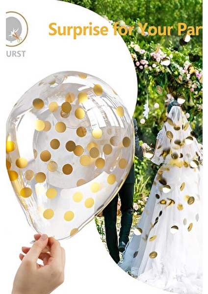 Şeffaf Balon Seti Gold Konfetili 10 Adet Rose Gold Renkli Parti Malzemesi fırsatları