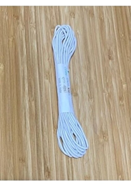 Yuvarlak Birit Lastik. 2mm x 6 Yarda. Beyaz. fiyatları