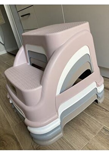 Merdivo Küçük Beyaz Pembe S.kahve Plastik Basamak Merdiven Kamp Tabure Hh modelleri