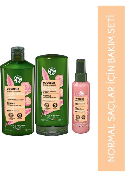 Normal Saçlara Özel Besleyici Bakım Seti + Şampuan Masaj Fırçası Hediye