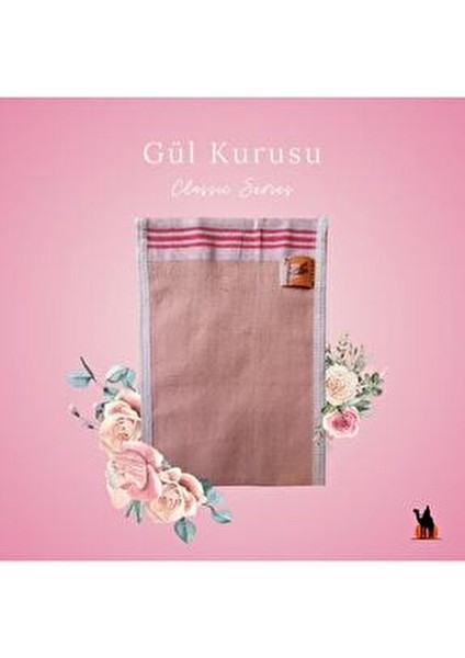 Kese 1973 Sert Hamam Kesesi 1 Adet Gül Kurusu Renk Doğal Malzemeden Üretilmiştir