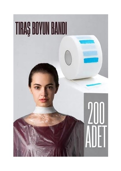 Bfs Kuaför Tıraş Boyun Bandı - Berber Boyun Bandı Tek Kullanımlık Boyun Bandı 200 Adet
