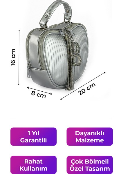 Kriste Bell Kadın Çantası Çapraz Askılı Gümüş 26300 indirimleri