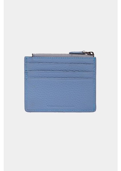 Hakiki Deri Unisex Cüzdan Buz Mavi 820