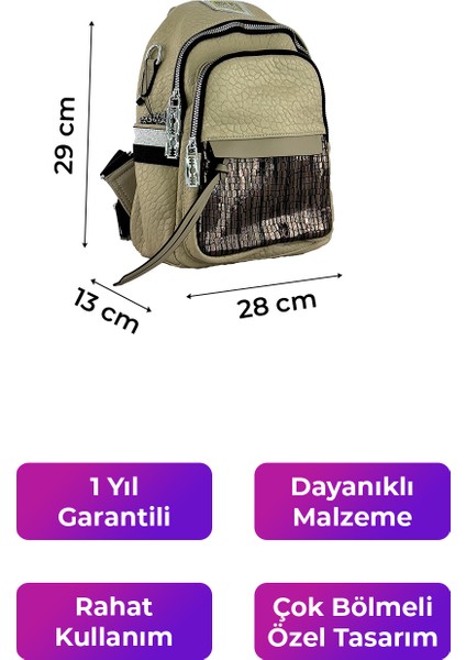 Kriste Bell Kadın Sırt Çanta Taupe 26458 indirimleri