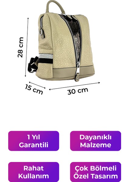 Kriste Bell Kadın Sırt Çanta Taupe 26457 indirimleri