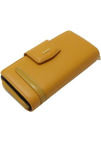 Hakiki Deri Kadın Cüzdan Sarı 2714 indirimleri