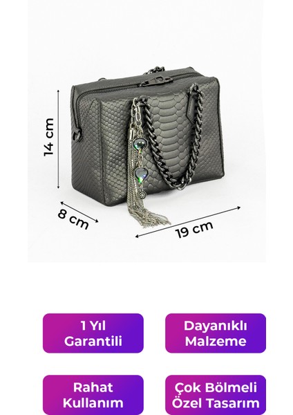 Kriste Bell Çapraz Askılı Kadın Çanta Kurşun 26551 indirimleri