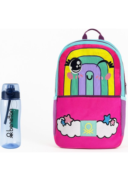 Gökkuşağı Desenli Okul Seti(İlkokul Çantası, Mavi Matara) fiyatları