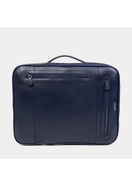 Grande Erkek Deri Sırt Çantası Lacivert 8003