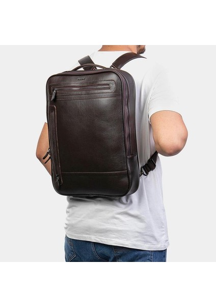 Grande Erkek Deri Sırt Çantası Kahve 8003