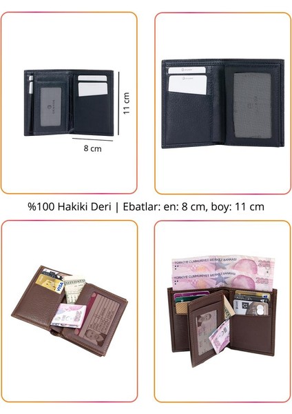 Grande Hakiki Deri Erkek Cüzdan Siyah 1729