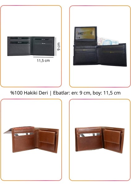 Grande Hakiki Deri Erkek Cüzdan Taba 1715