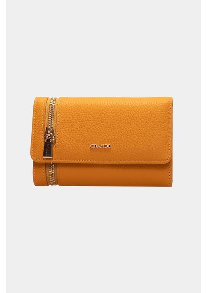 Hakiki Deri Kadın Cüzdan Sarı 2639