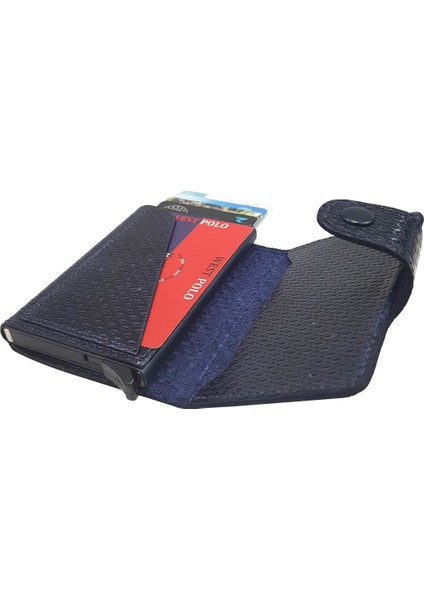 West Polo Mekanizmalı Kartlık Hakiki Deri Çizgili Lacivert 5510 modelleri