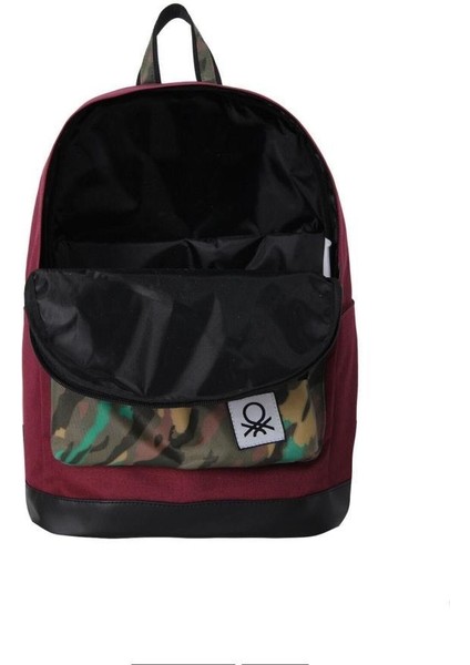 Okul Sırt Çantası Bordo Kamuflaj