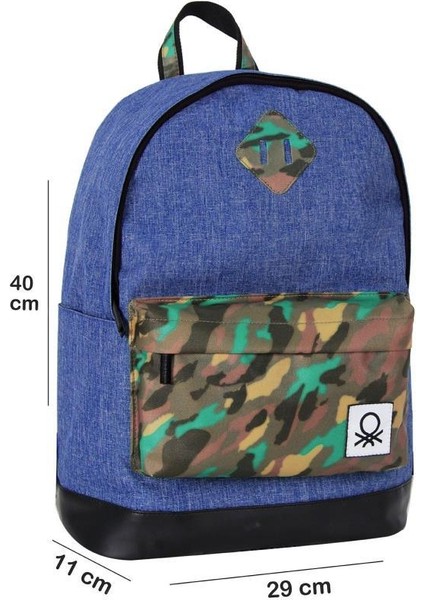 Okul Sırt Çantası Lacivert Kamuflaj