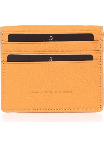 Hakiki Deri Kartlık Cüzdan Sarı 762