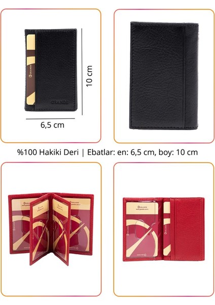 Grande Hakiki Deri Erkek Kartlık Taba 825
