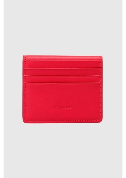 Hakiki Deri Kartlık Cüzdan Kırmızı 762