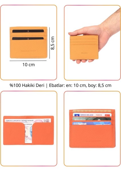 Hakiki Deri Kartlık Cüzdan Kırmızı 762