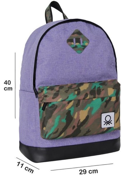 Okul Sırt Çantası Mor Kamuflaj