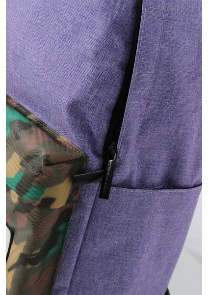 Okul Sırt Çantası Mor Kamuflaj