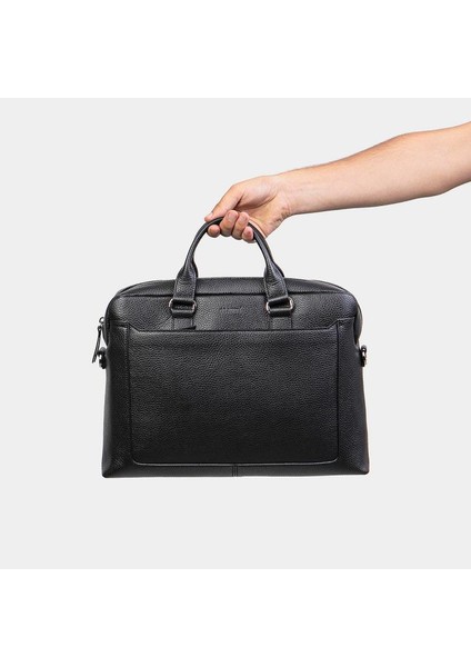 Grande Erkek Deri Evrak Çantası Siyah 9003