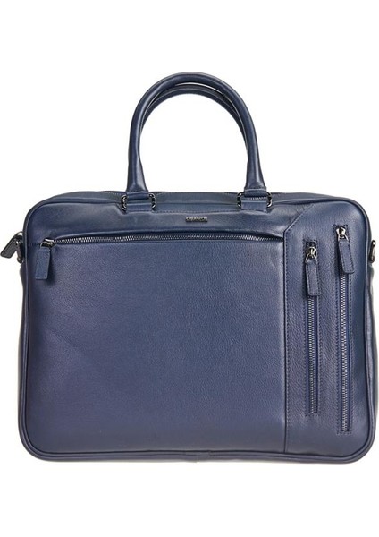 Grande Erkek Deri Evrak Çantası Lacivert 6883
