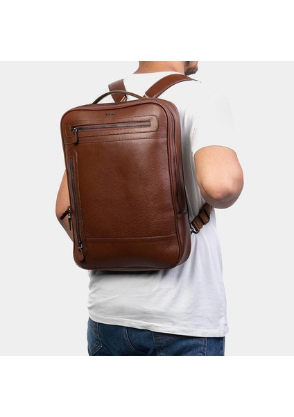 Grande Erkek Deri Sırt Çantası Taba 8003
