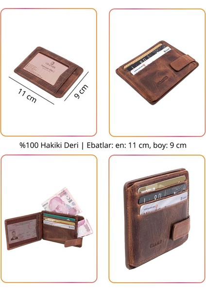 Grande Hakiki Deri Erkek Cüzdan Kartlık Kahve 544-M fırsatları