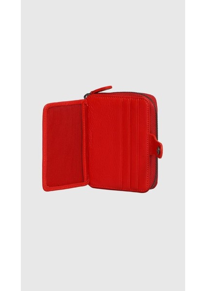 Hakiki Deri Kadın Cüzdan Kırmızı 739
