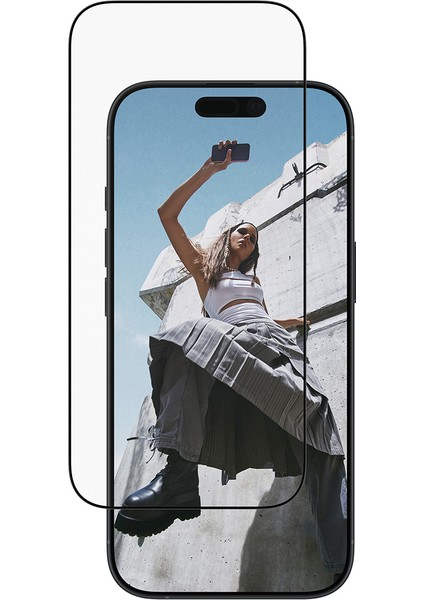 Safe. By Panzerglass iPhone 17 | 16 Pro | Ultra-Wide Fit Çerçeve Aparatlı Siyah Çerçeveli Ekran Koruyucu